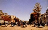 View Of The Champs-Elysees From The Place De L'Etoile by Edmond Grandjean